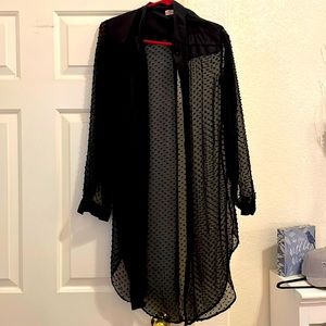 AP button up swim suit cover up